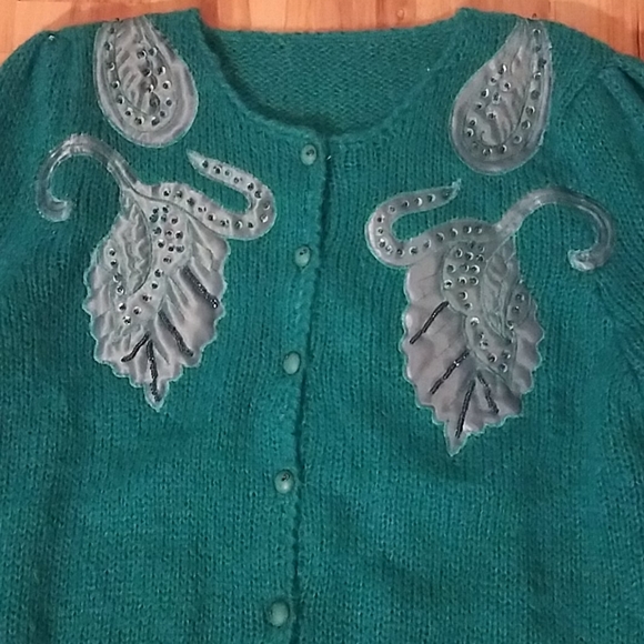 Vintage 80s Cardigan Sweater - Picture 3 of 8